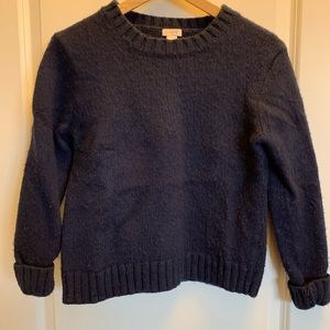 Girls navy blue, thick wool sweater.
